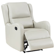Tampa Furniture Outlet - Coaster - Kelsey Upholstered English Arm Recliner Chair Ivory - 609373