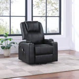 Armstrong Upholstered Power Lift Massage Recliner Espresso - Tampa Furniture Outlet