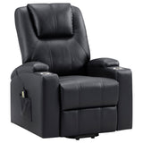 Armstrong Upholstered Power Lift Massage Recliner Espresso - Tampa Furniture Outlet