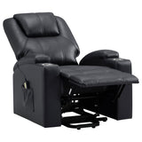Armstrong Upholstered Power Lift Massage Recliner Espresso - Tampa Furniture Outlet