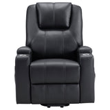 Armstrong Upholstered Power Lift Massage Recliner Espresso - Tampa Furniture Outlet