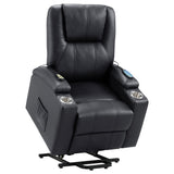 Armstrong Upholstered Power Lift Massage Recliner Espresso - Tampa Furniture Outlet