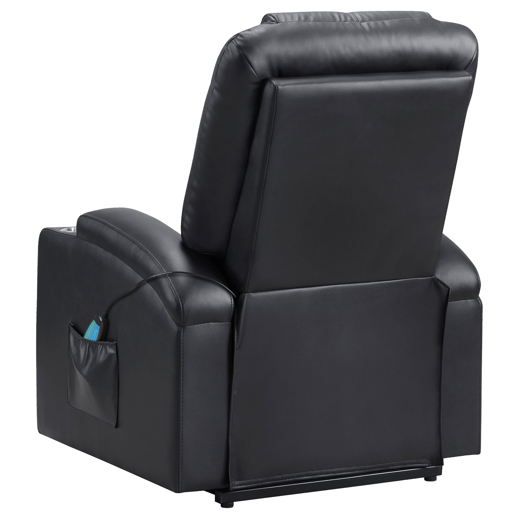 Armstrong Upholstered Power Lift Massage Recliner Espresso - Tampa Furniture Outlet
