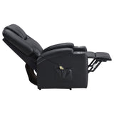 Armstrong Upholstered Power Lift Massage Recliner Espresso - Tampa Furniture Outlet