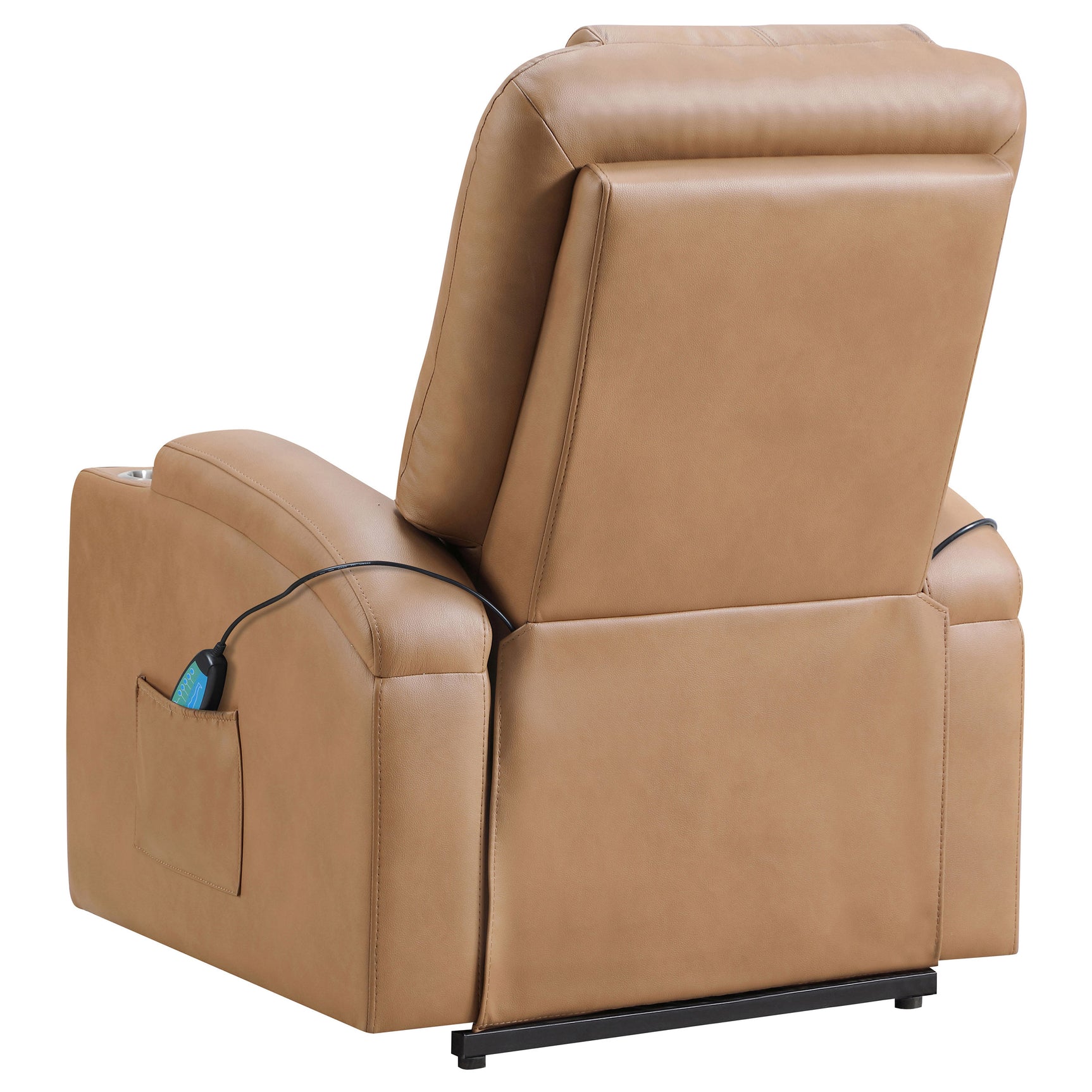 Armstrong Upholstered Power Lift Massage Recliner Camel - Tampa Furniture Outlet