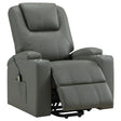 Tampa Furniture Outlet - Coaster - Armstrong Upholstered Power Lift Massage Recliner Grey - 609478P