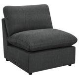 Tampa Furniture Outlet - Coaster - Collins Modular Armless Chair Dark Grey - 609530AC
