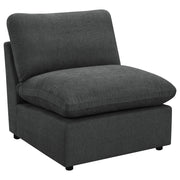 Tampa Furniture Outlet - Coaster - Collins Modular Armless Chair Dark Grey - 609530AC