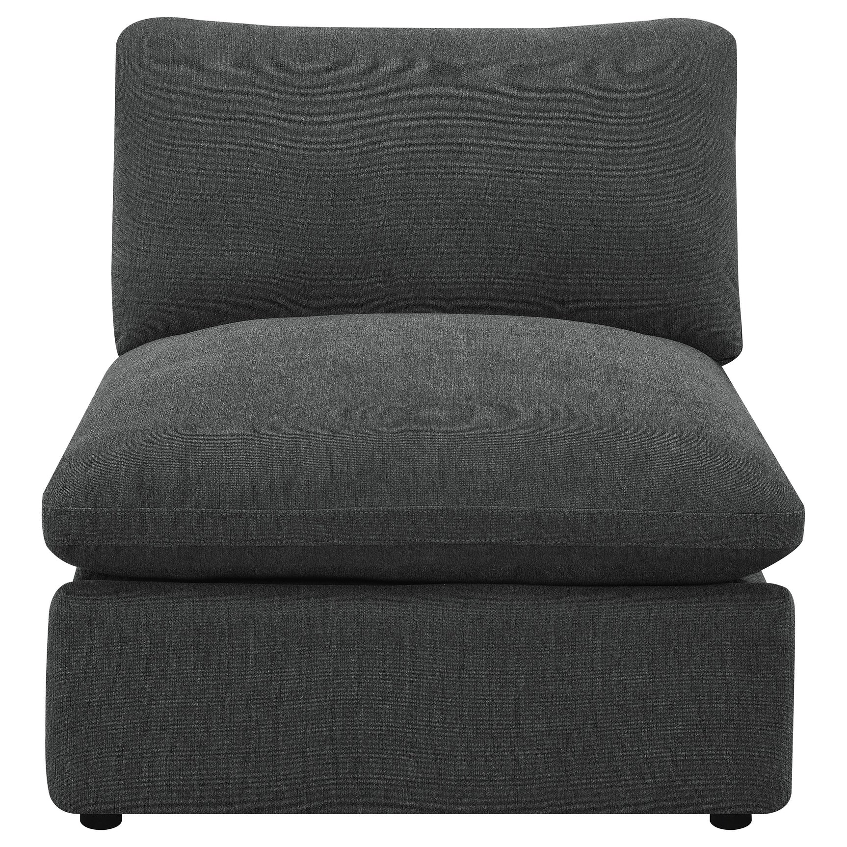 Collins Modular Armless Chair Dark Grey - Tampa Furniture Outlet