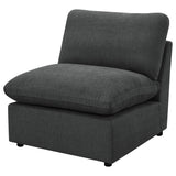 Collins Modular Armless Chair Dark Grey - Tampa Furniture Outlet