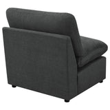 Collins Modular Armless Chair Dark Grey - Tampa Furniture Outlet