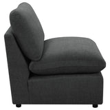 Collins Modular Armless Chair Dark Grey - Tampa Furniture Outlet