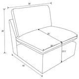 Collins Modular Armless Chair Dark Grey - Tampa Furniture Outlet