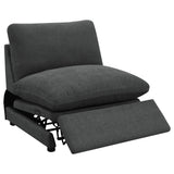 Collins Modular Power Armless Recliner Dark Grey - Tampa Furniture Outlet