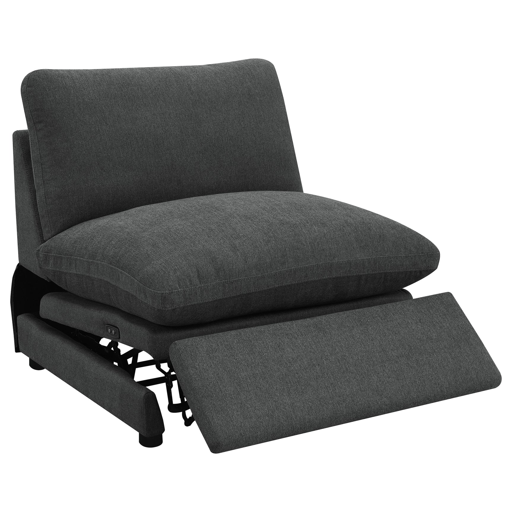Collins Modular Power Armless Recliner Dark Grey - Tampa Furniture Outlet