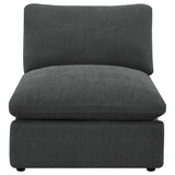 Collins Modular Power Armless Recliner Dark Grey - Tampa Furniture Outlet