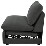 Collins Modular Power Armless Recliner Dark Grey - Tampa Furniture Outlet