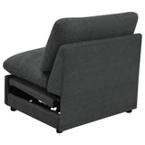 Collins Modular Power Armless Recliner Dark Grey - Tampa Furniture Outlet