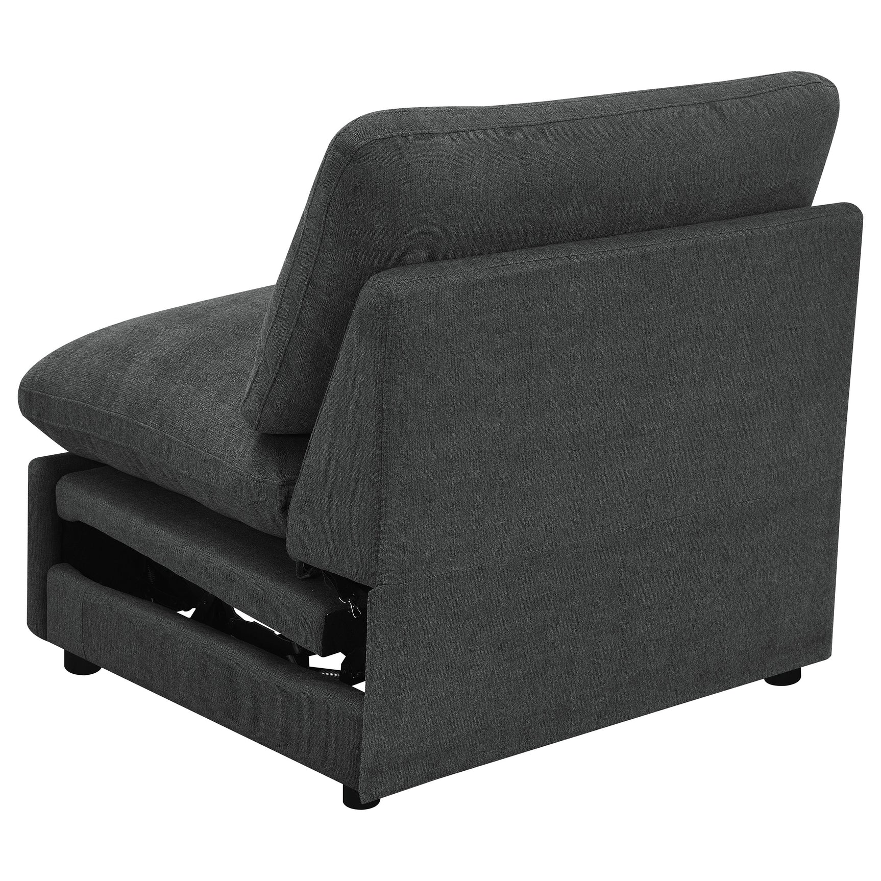 Collins Modular Power Armless Recliner Dark Grey - Tampa Furniture Outlet