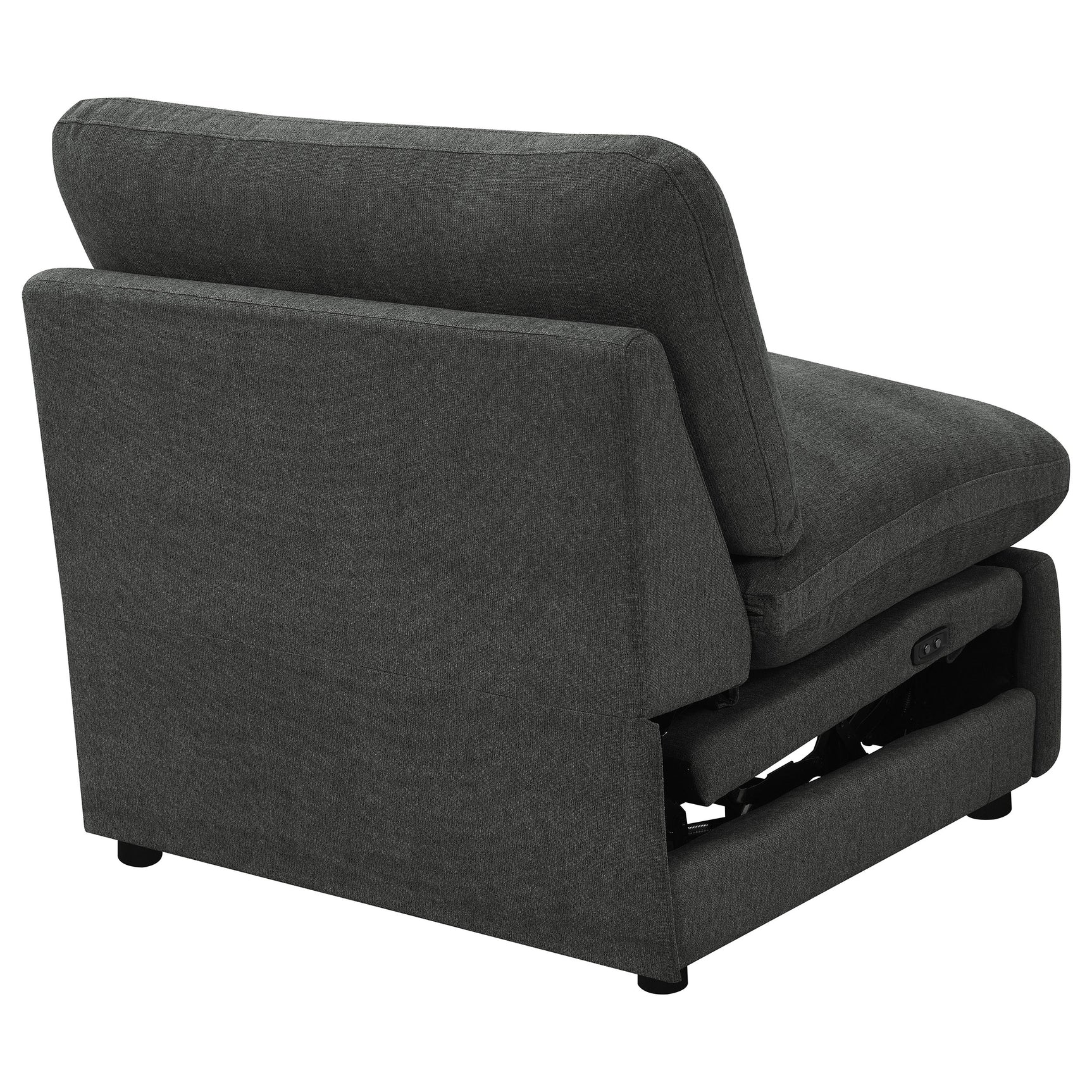 Collins Modular Power Armless Recliner Dark Grey - Tampa Furniture Outlet