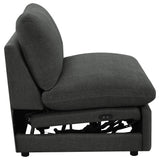 Collins Modular Power Armless Recliner Dark Grey - Tampa Furniture Outlet