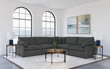Collins Modular Power Armless Recliner Dark Grey - Tampa Furniture Outlet