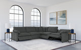 Collins Modular Power Armless Recliner Dark Grey - Tampa Furniture Outlet