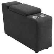 Tampa Furniture Outlet - Coaster - Collins Upholstered Modular Storage Console Dark Grey - 609530CON