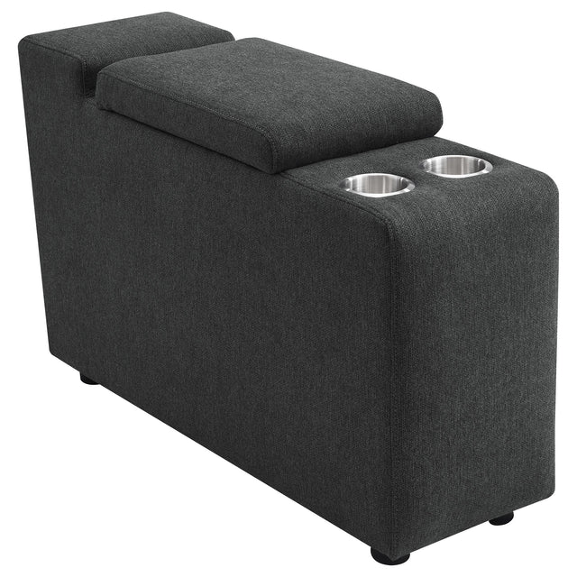 Tampa Furniture Outlet - Coaster - Collins Upholstered Modular Storage Console Dark Grey - 609530CON