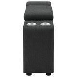 Collins Upholstered Modular Storage Console Dark Grey - Tampa Furniture Outlet