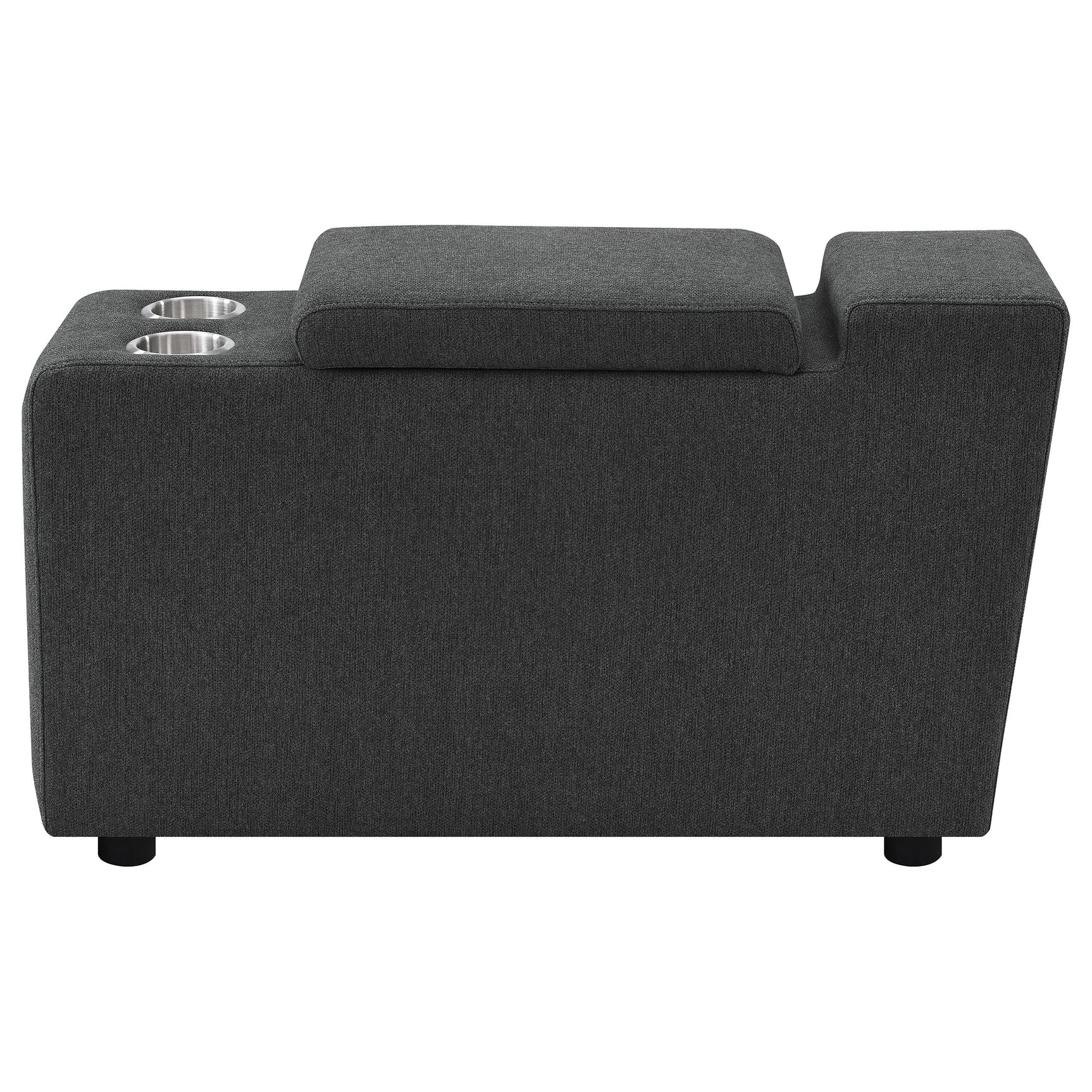 Collins Upholstered Modular Storage Console Dark Grey - Tampa Furniture Outlet