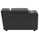 Collins Upholstered Modular Storage Console Dark Grey - Tampa Furniture Outlet
