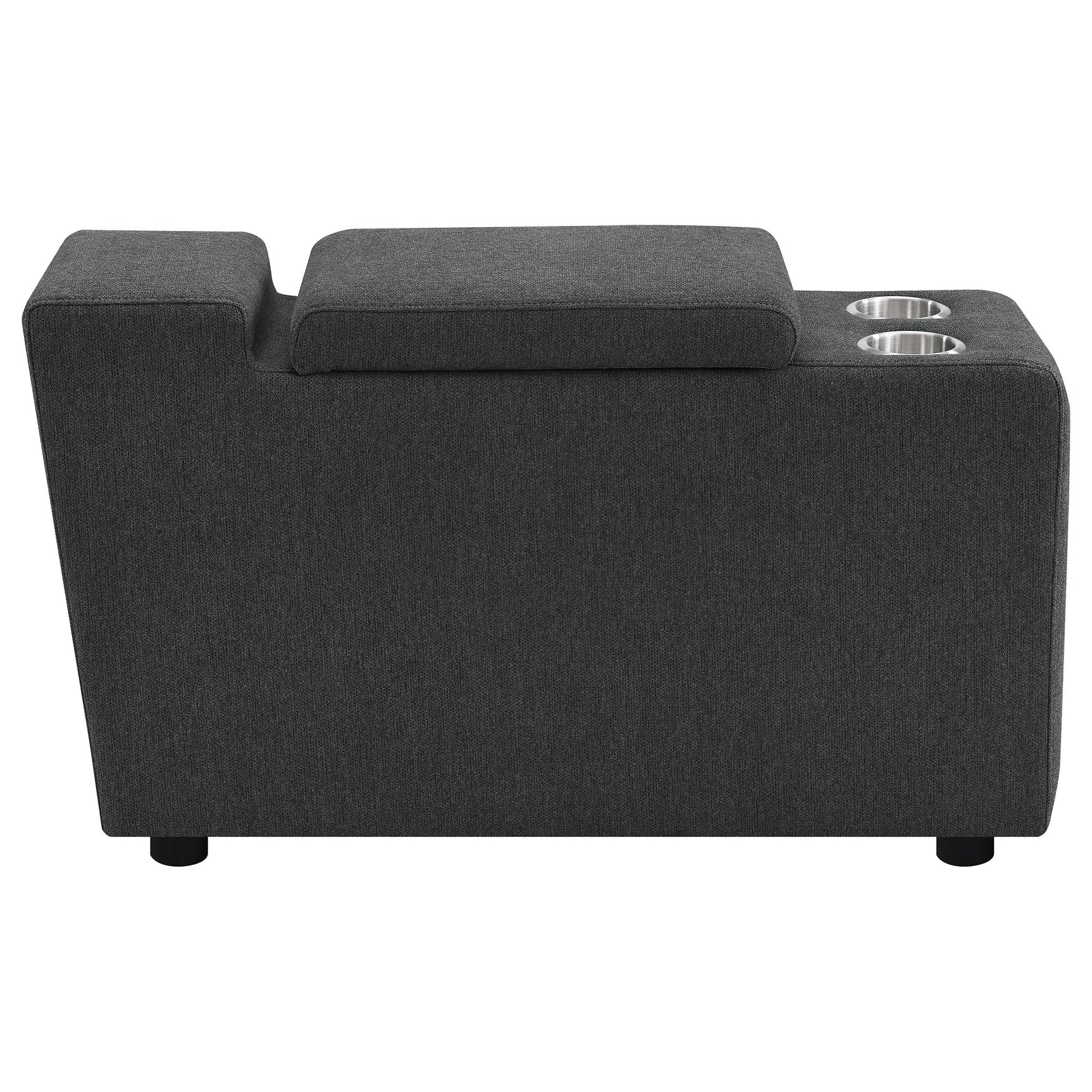 Collins Upholstered Modular Storage Console Dark Grey - Tampa Furniture Outlet