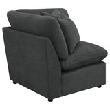 Collins Modular Corner Chair Dark Grey - Tampa Furniture Outlet