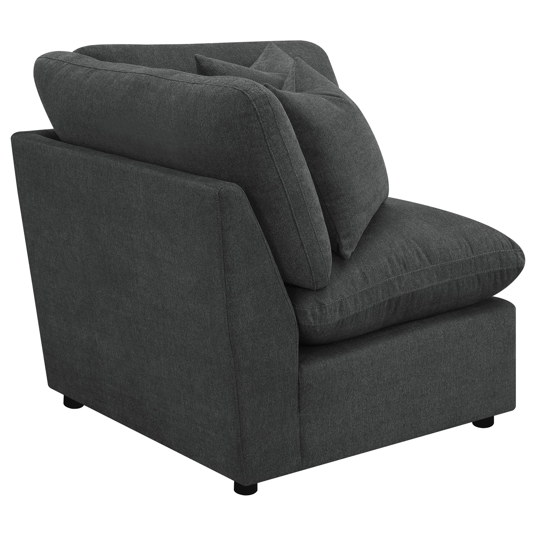 Collins Modular Corner Chair Dark Grey - Tampa Furniture Outlet