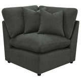 Tampa Furniture Outlet - Coaster - Collins Modular Corner Chair Dark Grey - 609530CRN