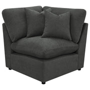 Tampa Furniture Outlet - Coaster - Collins Modular Corner Chair Dark Grey - 609530CRN