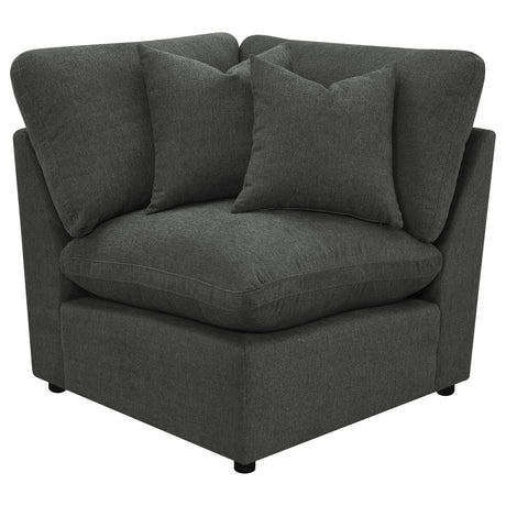 Tampa Furniture Outlet - Coaster - Collins Modular Corner Chair Dark Grey - 609530CRN