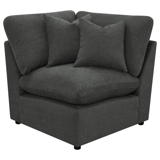 Tampa Furniture Outlet - Coaster - Collins Modular Corner Chair Dark Grey - 609530CRN
