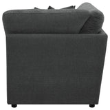 Collins Modular Corner Chair Dark Grey - Tampa Furniture Outlet