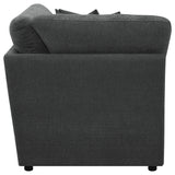 Collins Modular Corner Chair Dark Grey - Tampa Furniture Outlet