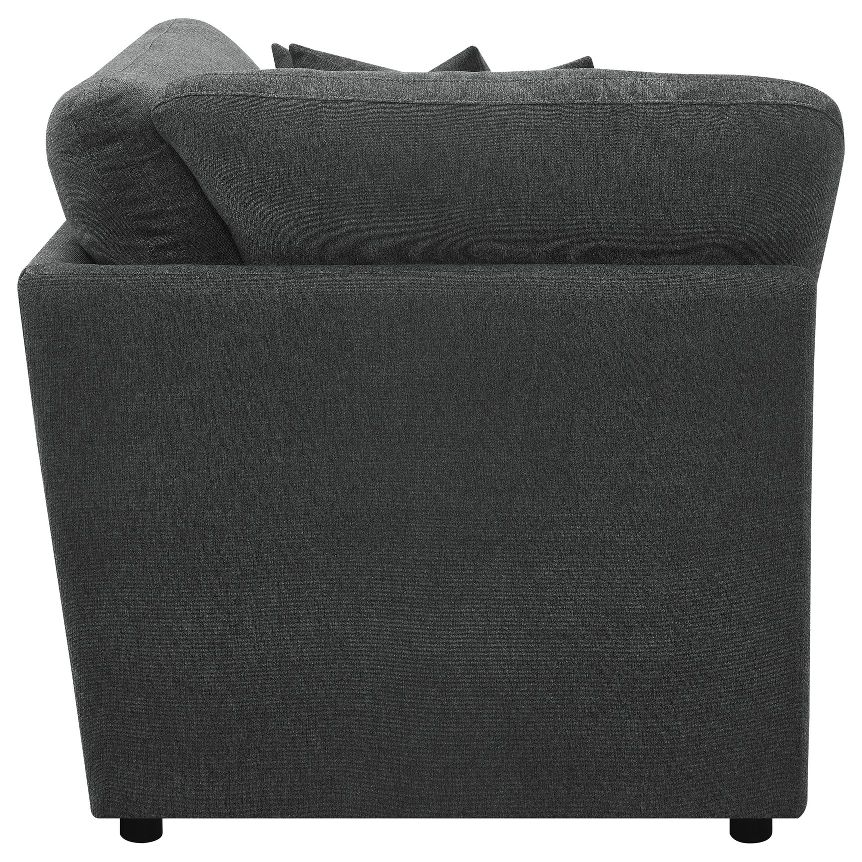 Collins Modular Corner Chair Dark Grey - Tampa Furniture Outlet