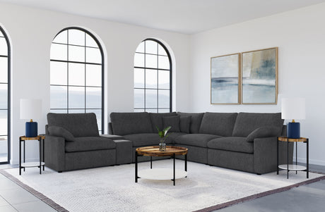 Tampa Furniture Outlet - Coaster - Collins 6-piece Modular Power Reclining Sectional Dark Grey - 609530P-SET
