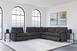 Collins 6-piece Modular Power Reclining Sectional Dark Grey - Tampa Furniture Outlet