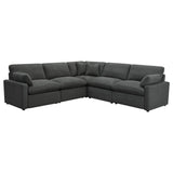 Tampa Furniture Outlet - Coaster - Collins 5-piece Modular Power Reclining Sectional Dark Grey - 609530P