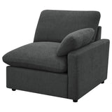 Collins 5-piece Modular Power Reclining Sectional Dark Grey - Tampa Furniture Outlet