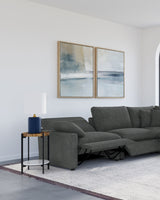 Collins Modular RAF Power Recliner Dark Grey - Tampa Furniture Outlet