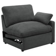 Tampa Furniture Outlet - Coaster - Collins Modular RAF Power Recliner Dark Grey - 609530RRP