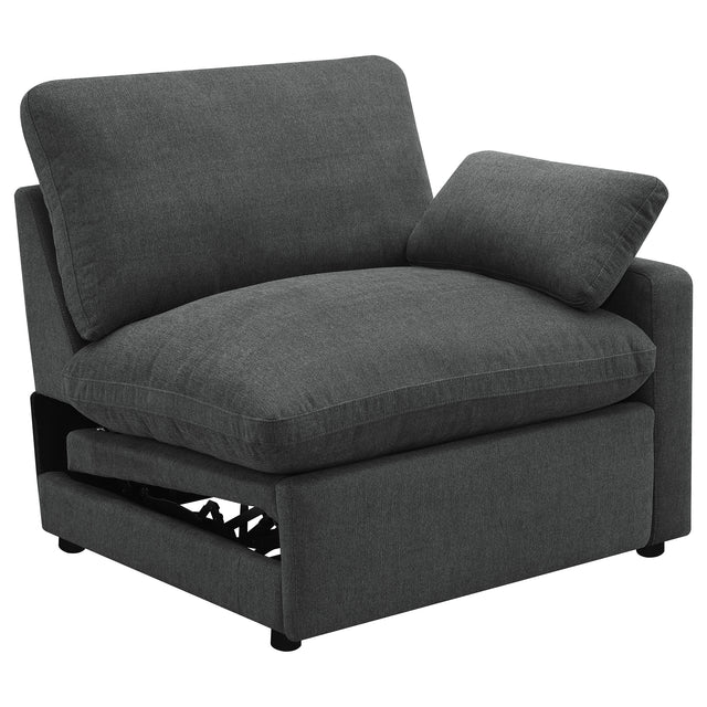 Tampa Furniture Outlet - Coaster - Collins Modular RAF Power Recliner Dark Grey - 609530RRP