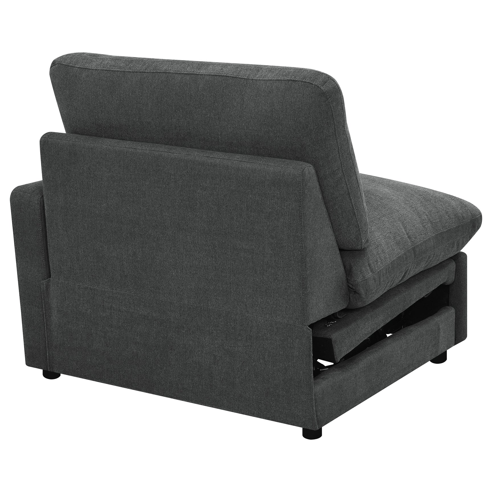 Collins Modular RAF Power Recliner Dark Grey - Tampa Furniture Outlet